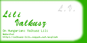 lili valkusz business card